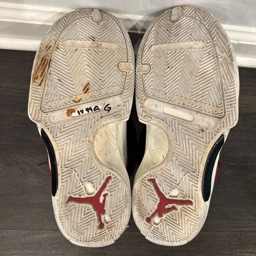 Jordan One Take 5 Shoes White GYM RED SNEAKERS Size 6.5Y Used Condition - Picture 10 of 11